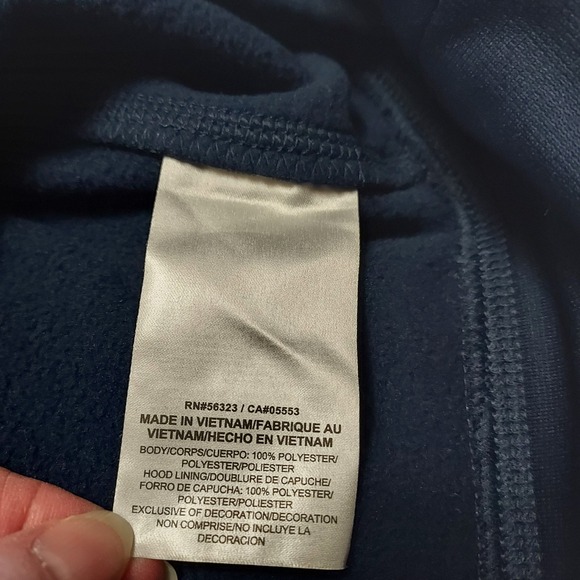 Nike Men's Navy‎ Blue Therma Fit Hoodie Super Bowl XLIX Patriots "Wicked Fourth" - Picture 9 of 12